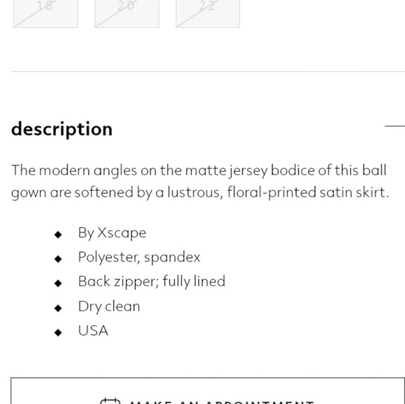 XSCAPE printed satin ball gown with illusion sides - Picture 14 of 14